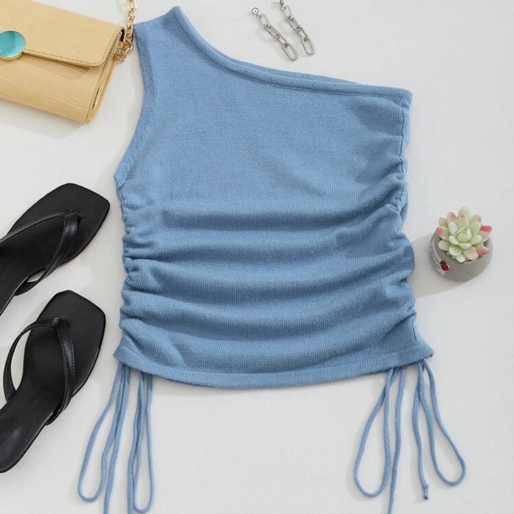 SHEIN - knit asymmetrical top